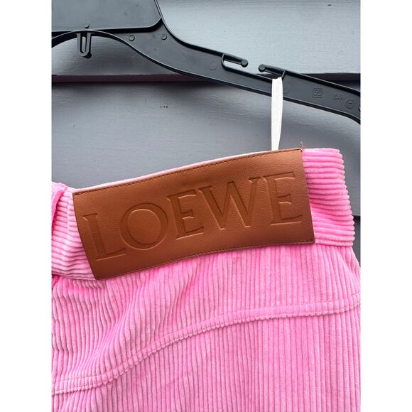 NWOT LOEWE Anagram Baggy Corduroy Trouser Candy Pink 40 8 - Picture 13 of 14